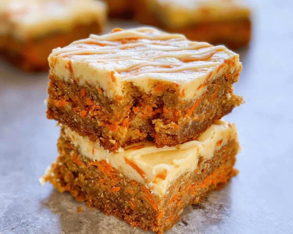 Carrot Cake Cream Cheese Bars For Spring Desserts