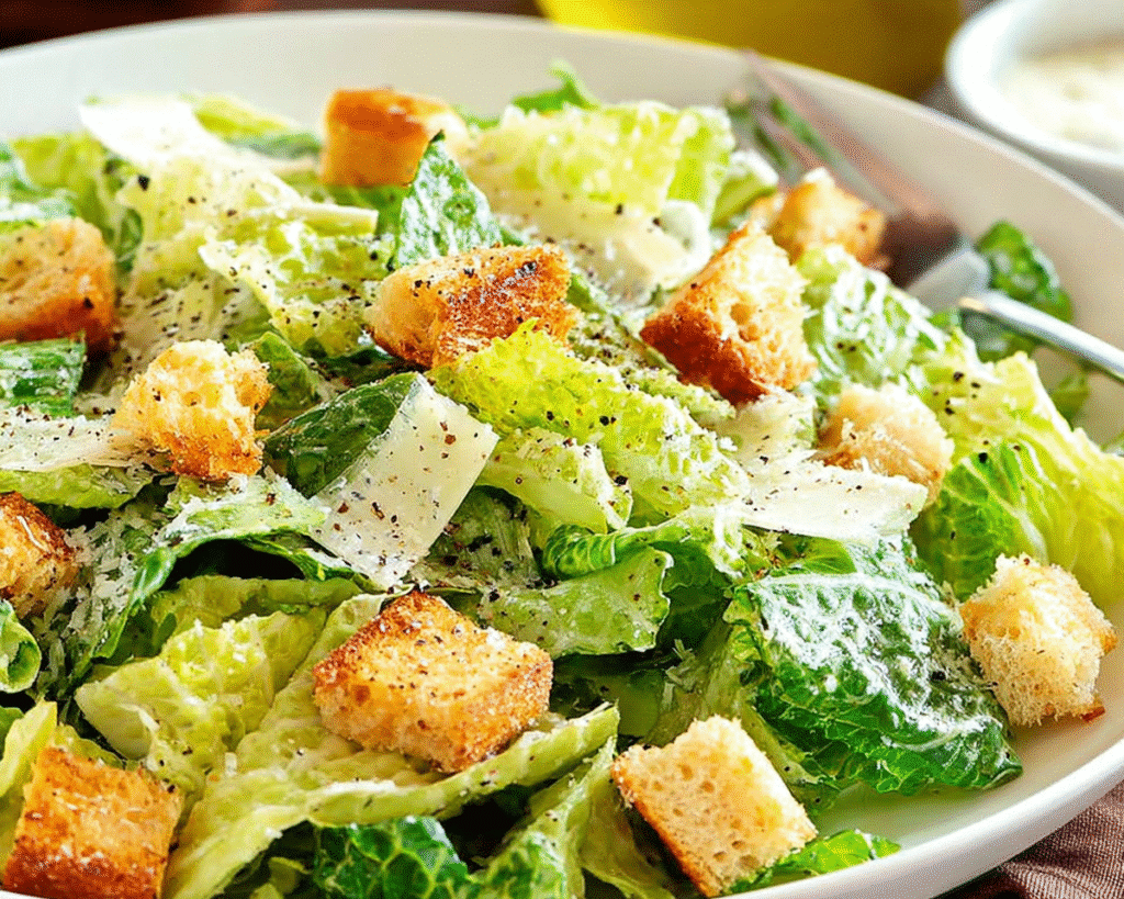 Classic Caesar Salad For Spring