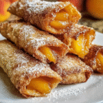 Crispy Peach Cobbler Egg Rolls For Spring