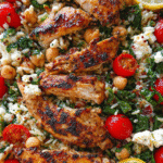 Greek Chicken with Lemon Rice For Spring Dinner