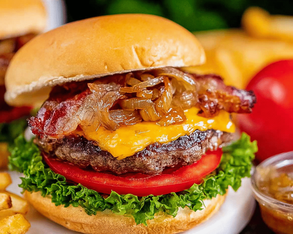 Grilled Bacon Cheeseburgers For Spring