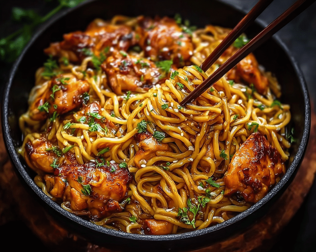 Homemade Chicken Thighs and Noodles For Spring