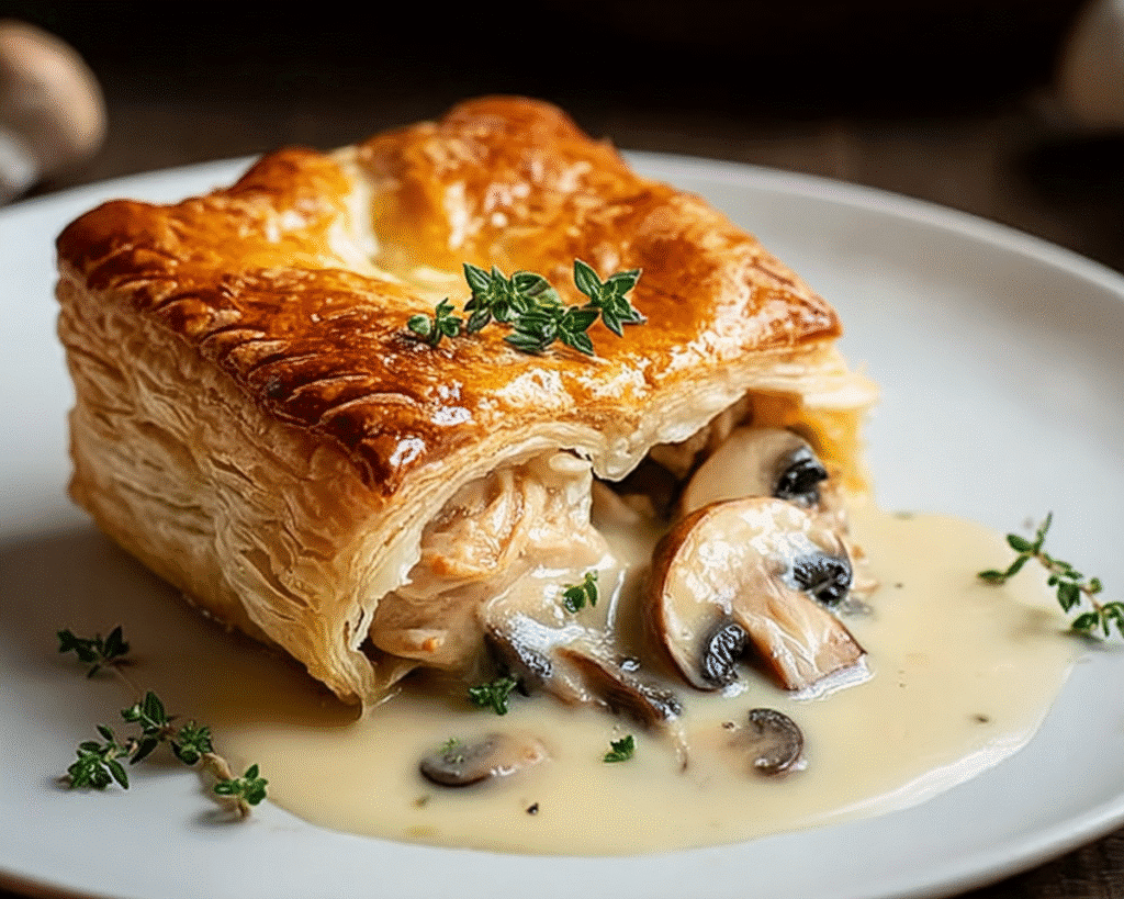 Irish Chicken and Mushroom Pie For St Patrick's Day
