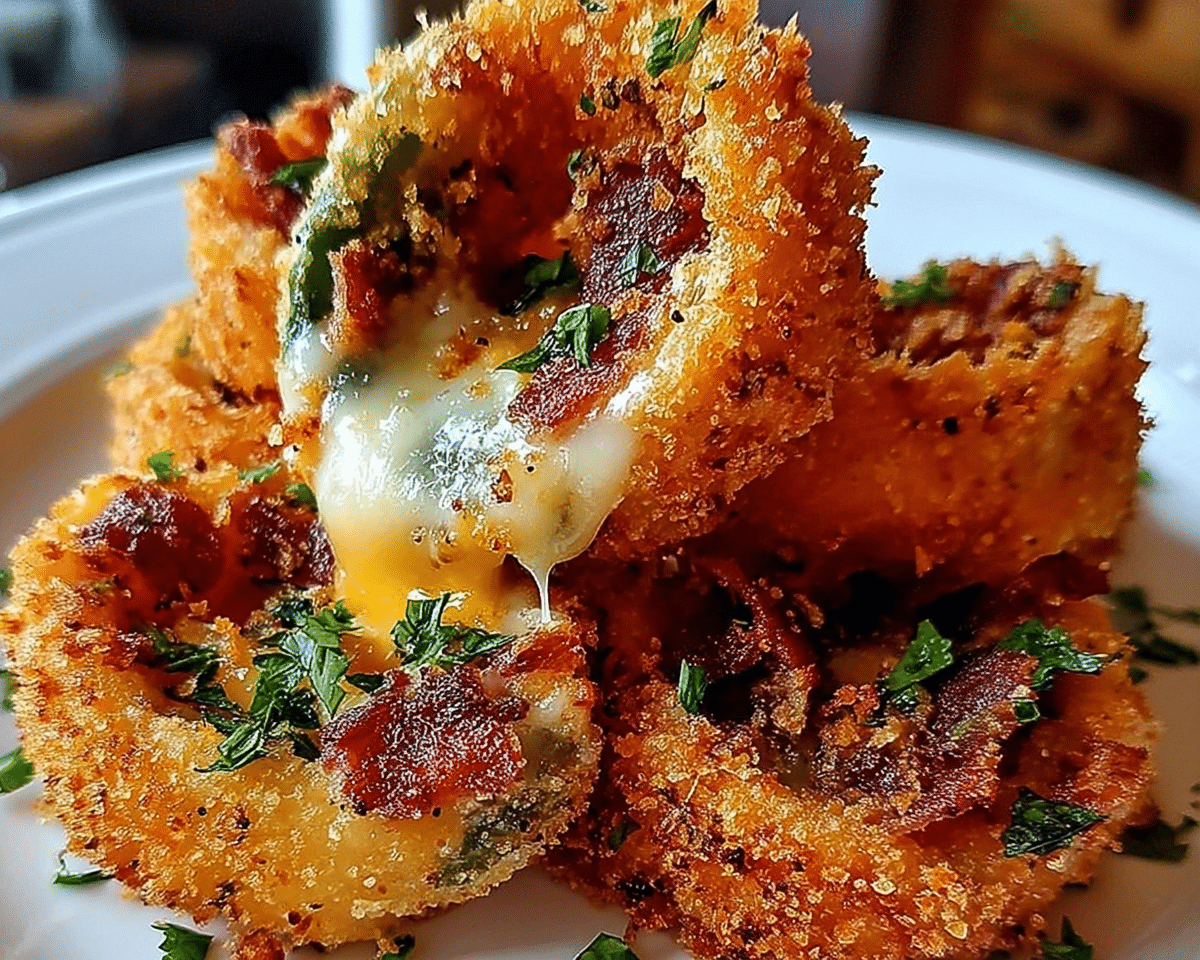 Jalapeño Popper Stuffed Onion Rings