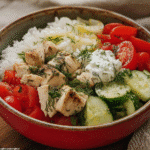 Mediterranean Lemon-Dill Chicken Bowls For Spring Dinner
