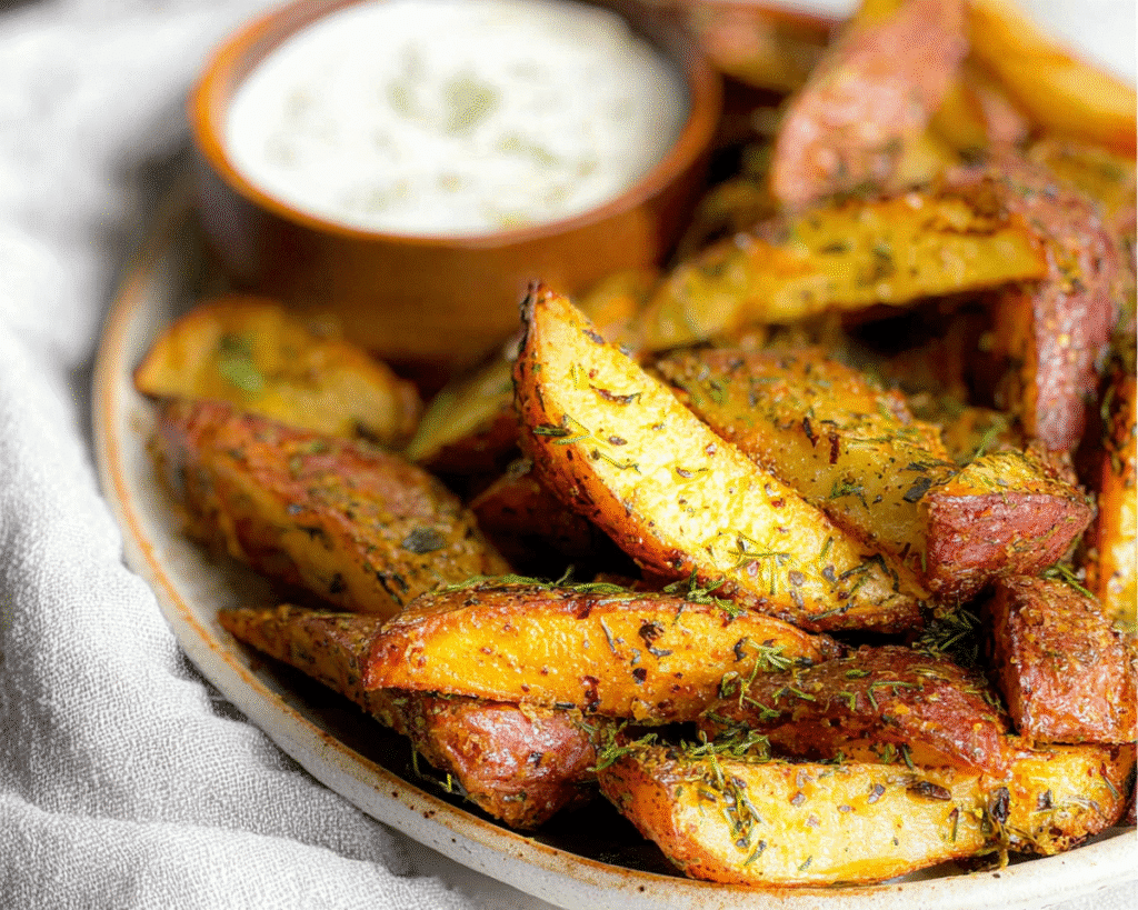 Mediterranean Potato Wedges For Spring Dinner