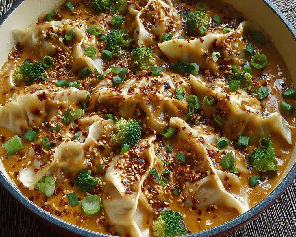 Oven-Baked Dumplings with Peanut Sauce For Spring