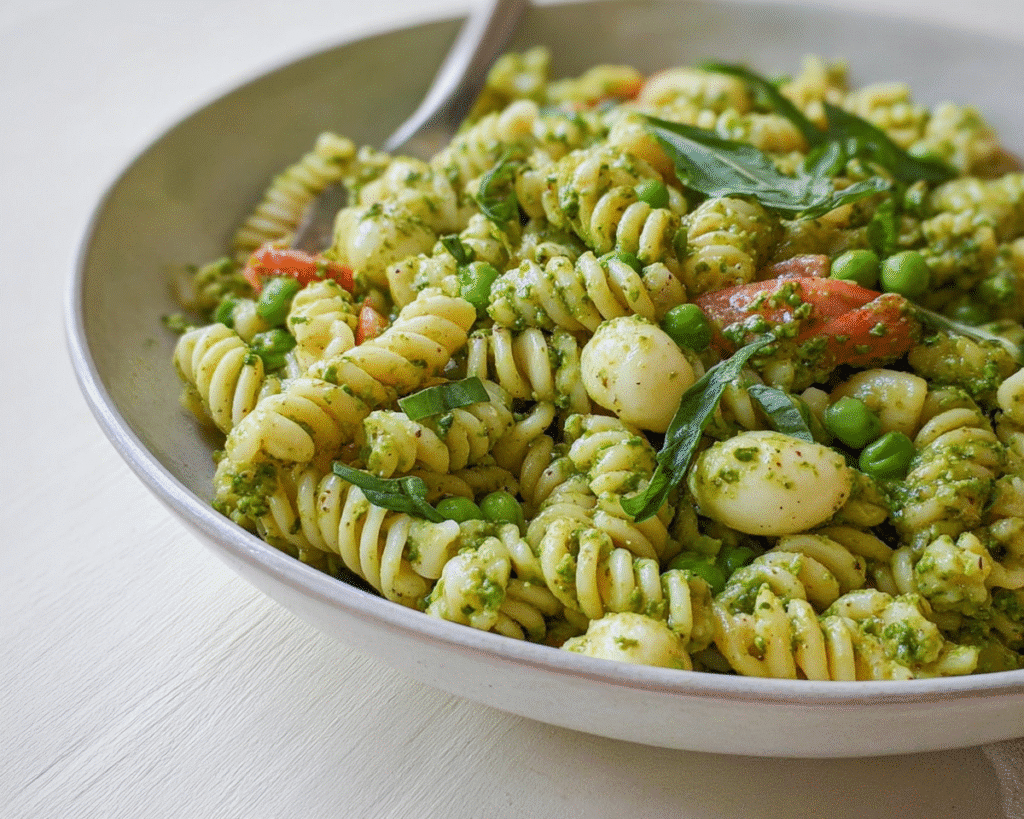 Pesto Pasta Salad For Spring Dinner