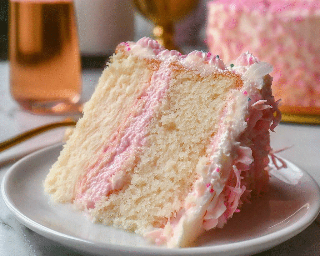 Pink Champagne Cake For Spring