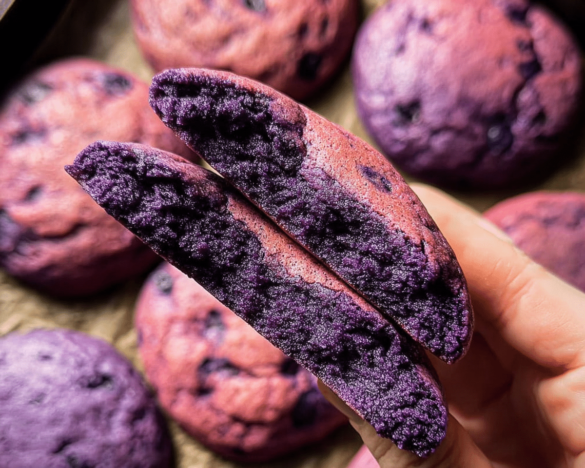 Purple Blueberry Cookies For Spring Desserts