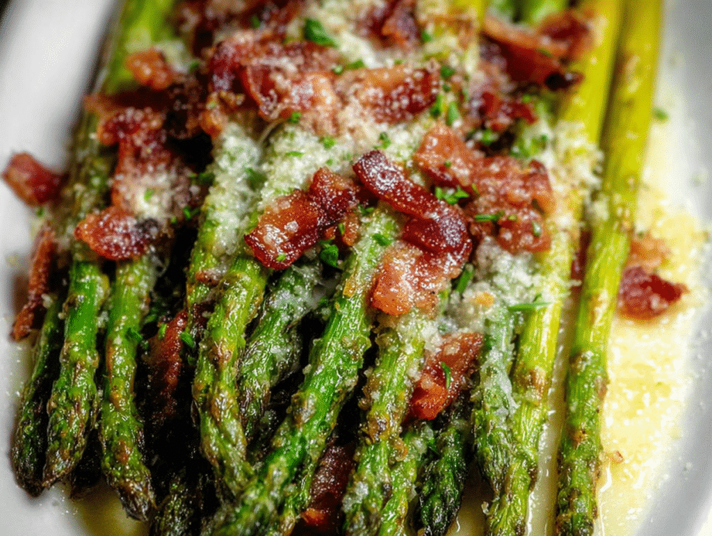 Roasted Parmesan Asparagus with Bacon