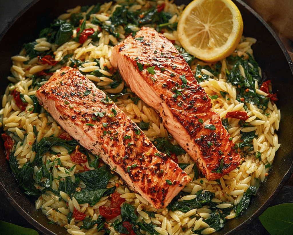 Salmon Orzo For Spring