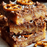 Salted Caramel Pretzel Blondies