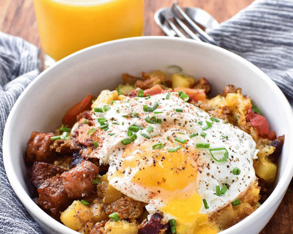 Sausage and Potato Breakfast Bowls For Spring