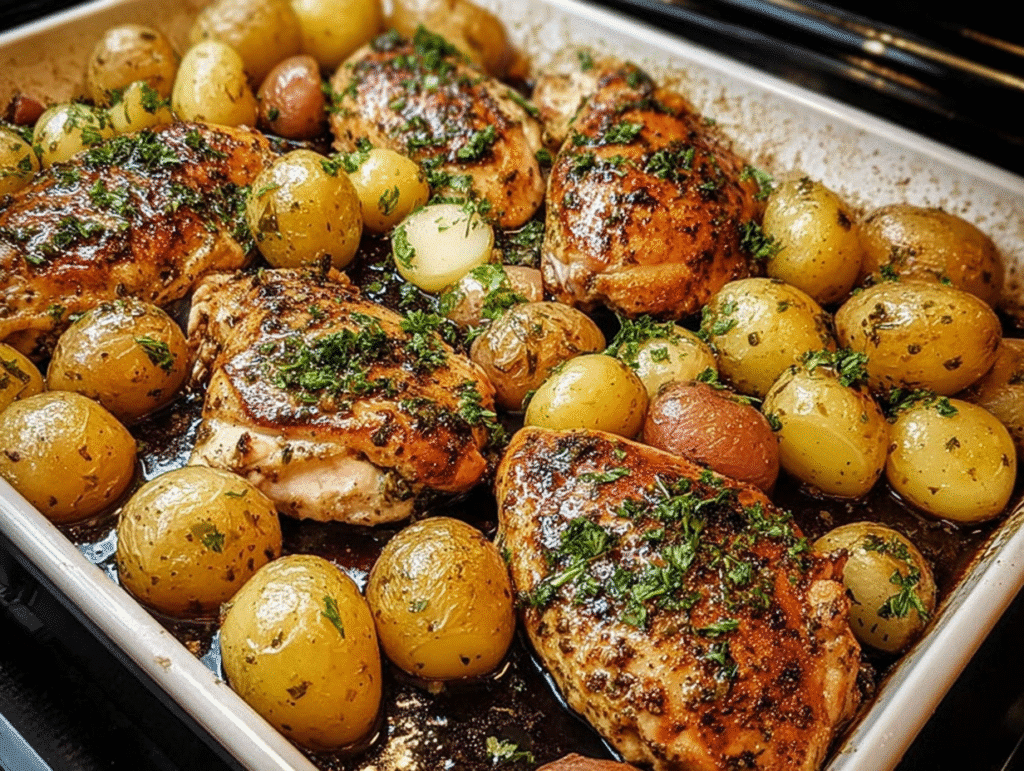 Sheet Pan Balsamic Chicken and Potatoes