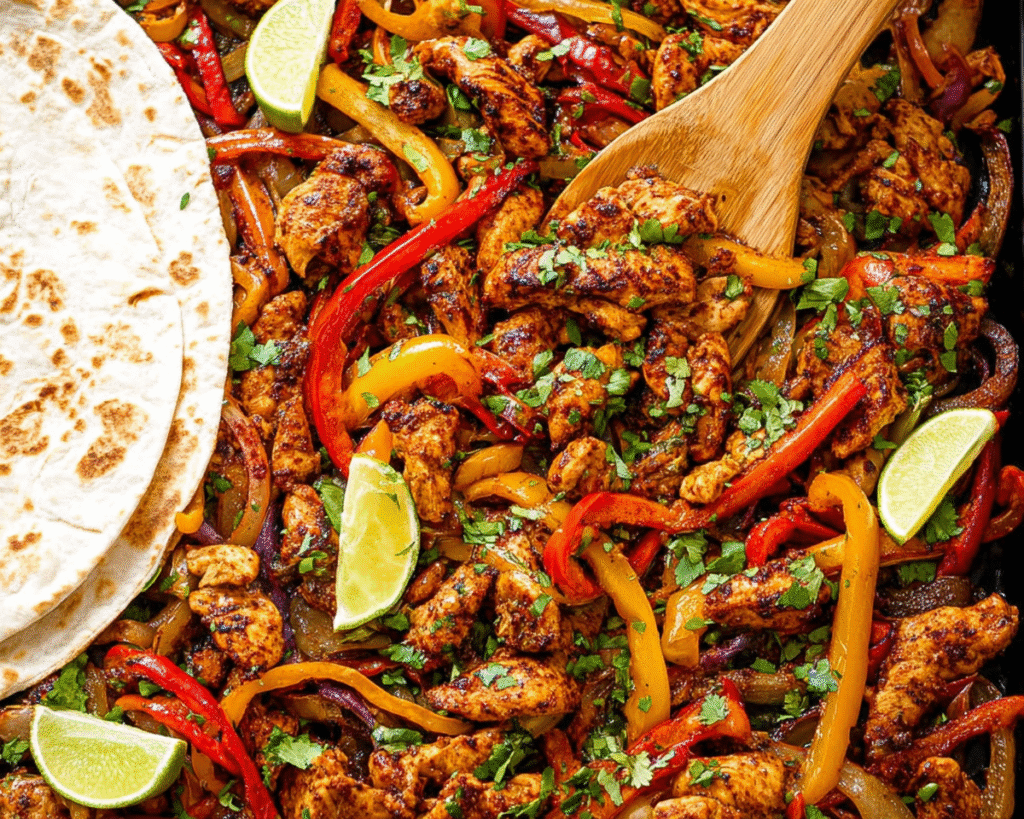 Sheet Pan Chicken Fajitas For Spring
