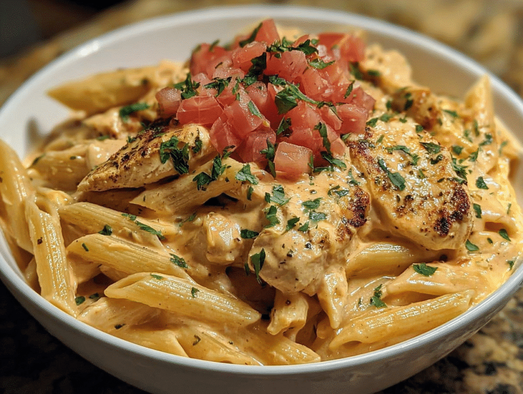 Slow Cooker Cheesy Chicken Penne