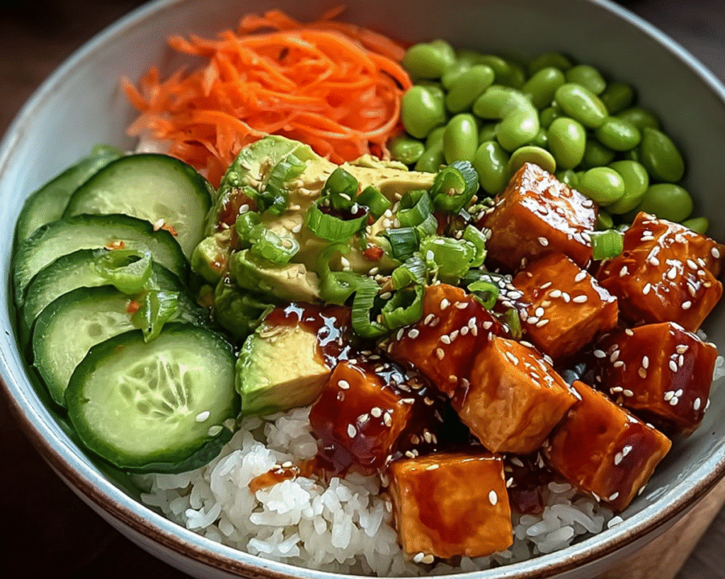 Smoked Tofu Poke Bowl For Spring