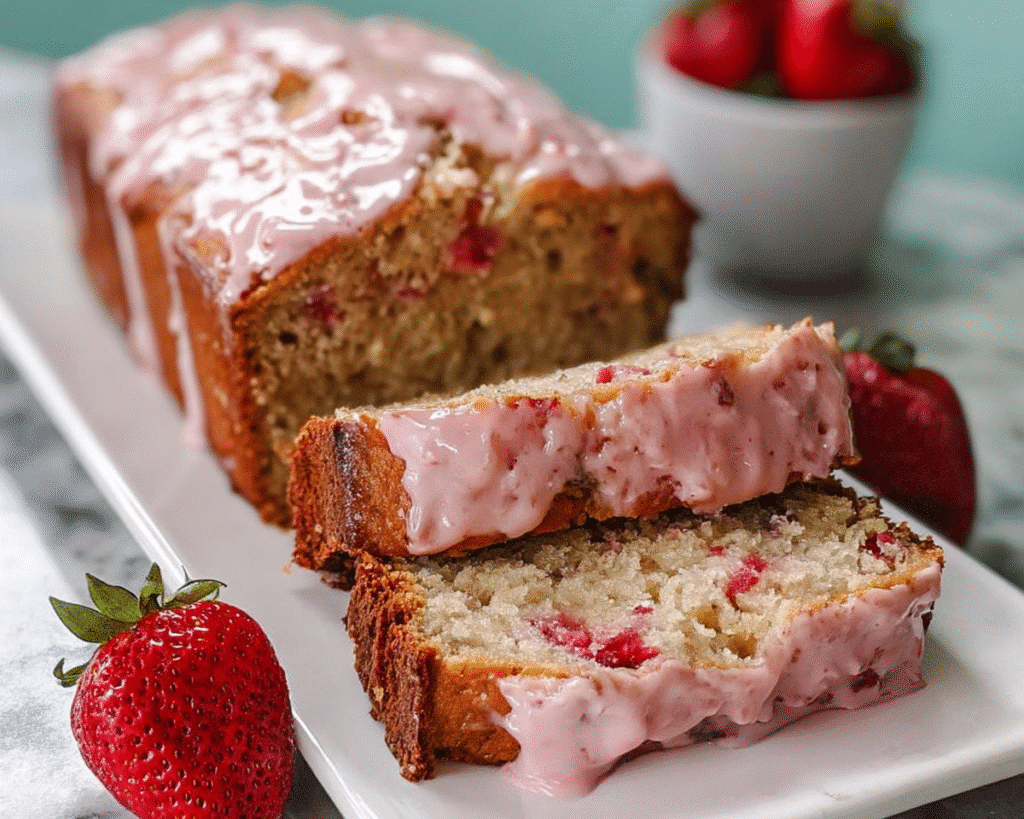 Strawberry Banana Bread For Spring Desserts