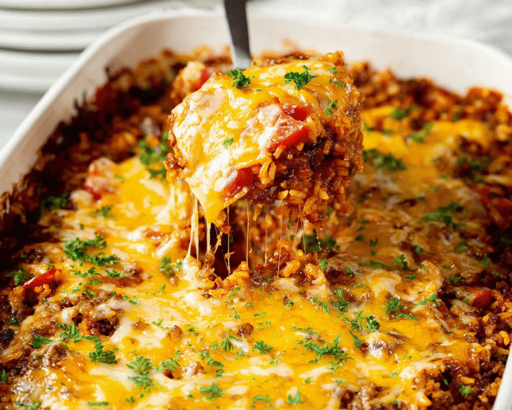 Taco Rice Casserole For Spring