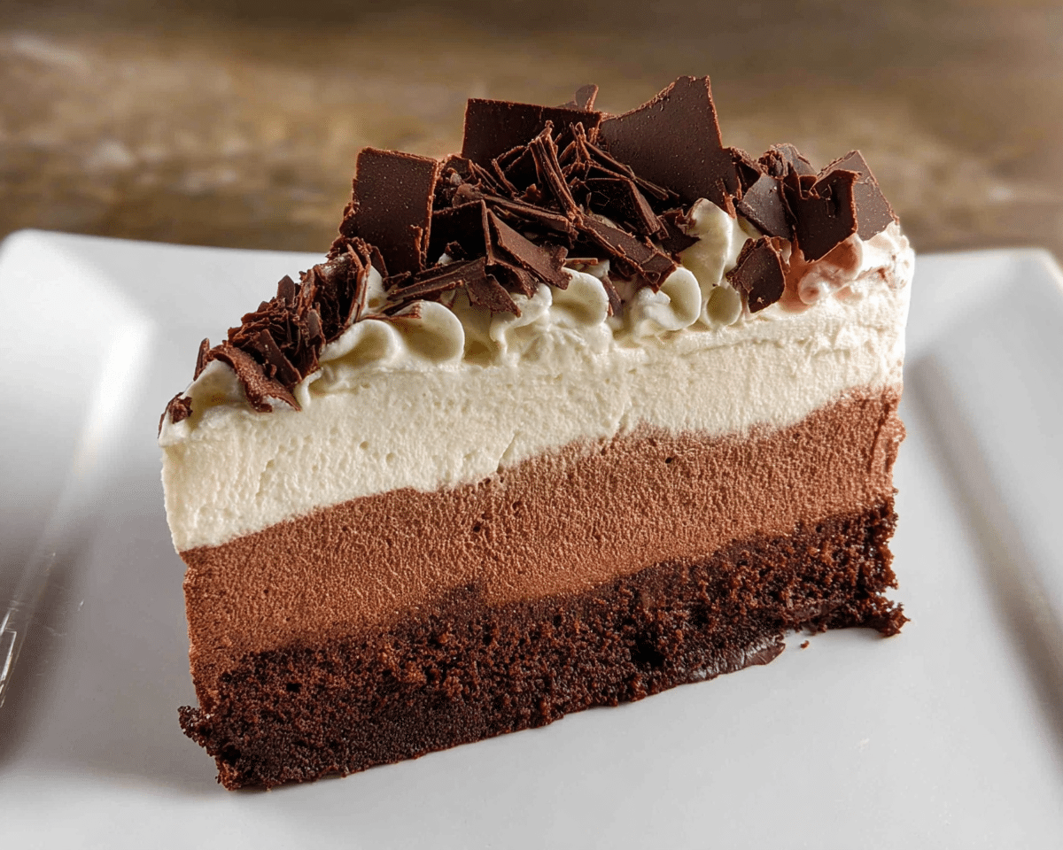 Triple Chocolate Mousse Cake