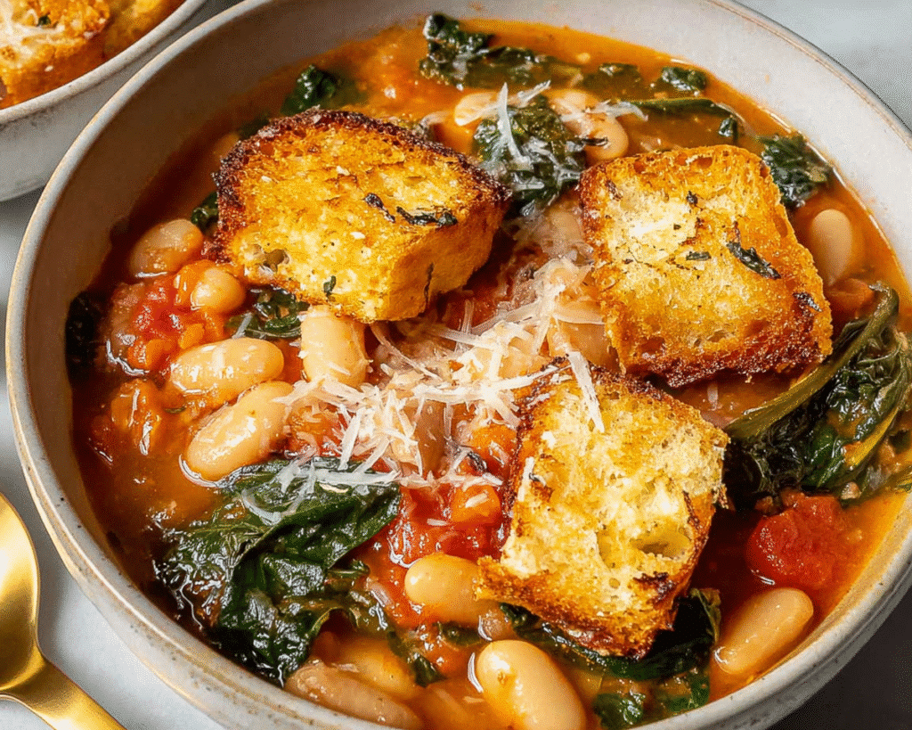 Tuscan White Bean Soup For Spring Dinner