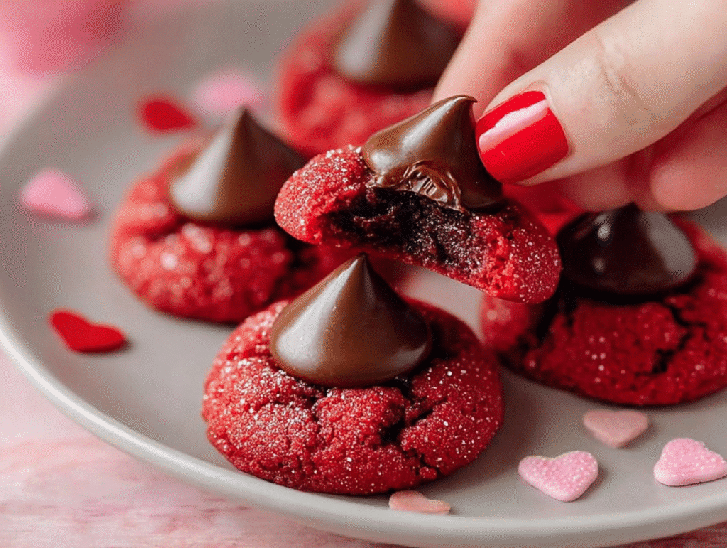 Valentine’s Day Hershey Kiss Cookies