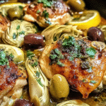 Mediterranean Lemon Chicken with Artichokes & Olives