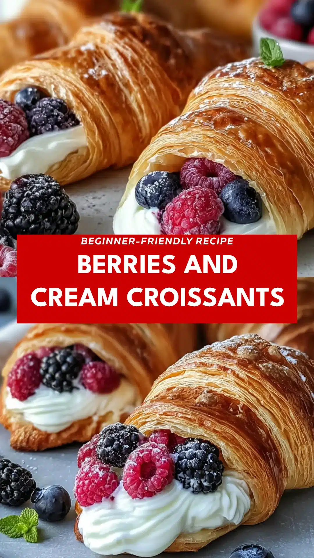Berries and Cream Croissants