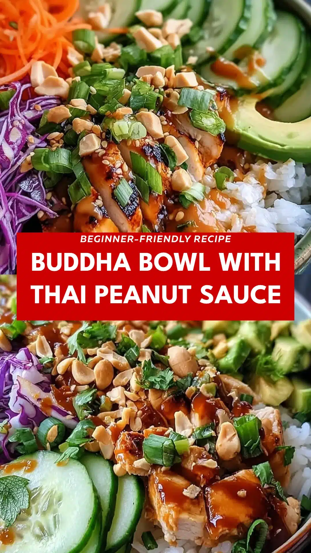 Buddha Bowl with Thai Peanut Sauce
