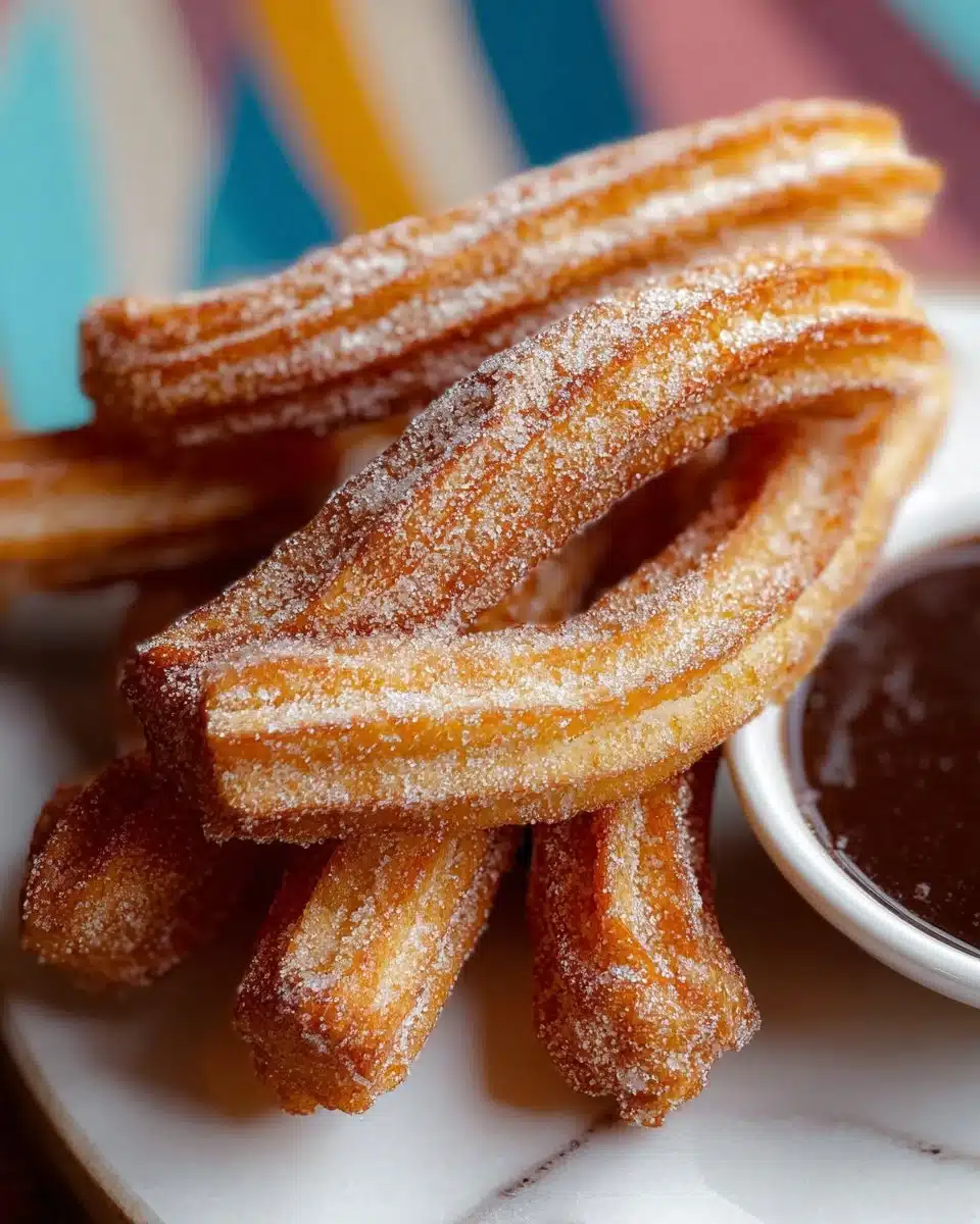 Delicious churros dusted with cinnamon sugar, ready to be enjoyed.