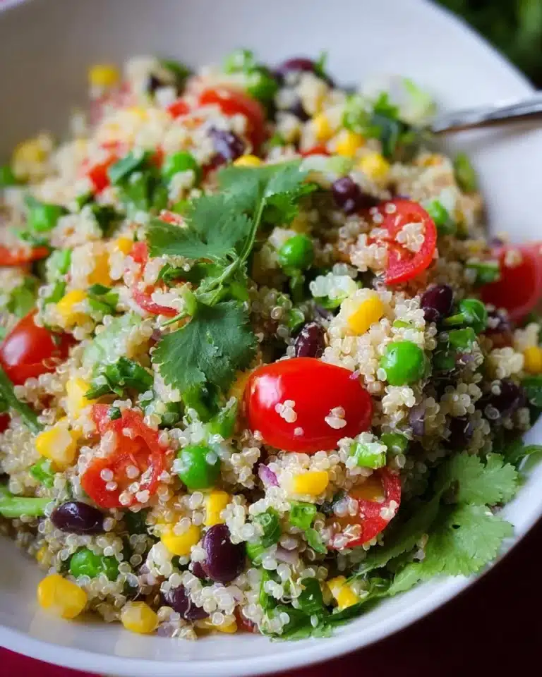 Cilantro Lime Quinoa Salad with fresh ingredients and vibrant flavors