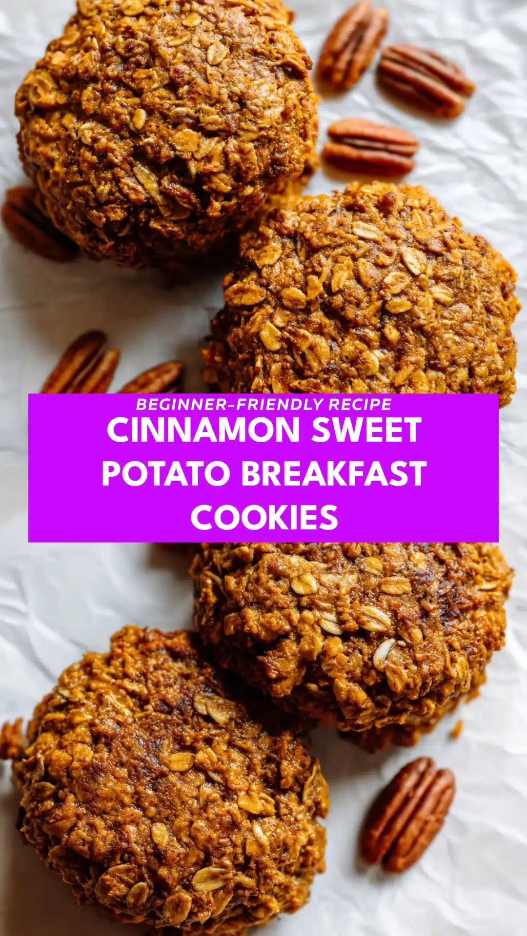 Cinnamon Sweet Potato Breakfast Cookies