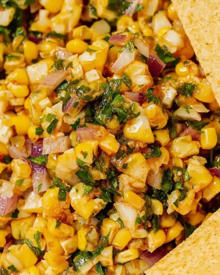 Delicious Copycat Chipotle Chili Corn Salsa served in a bowl