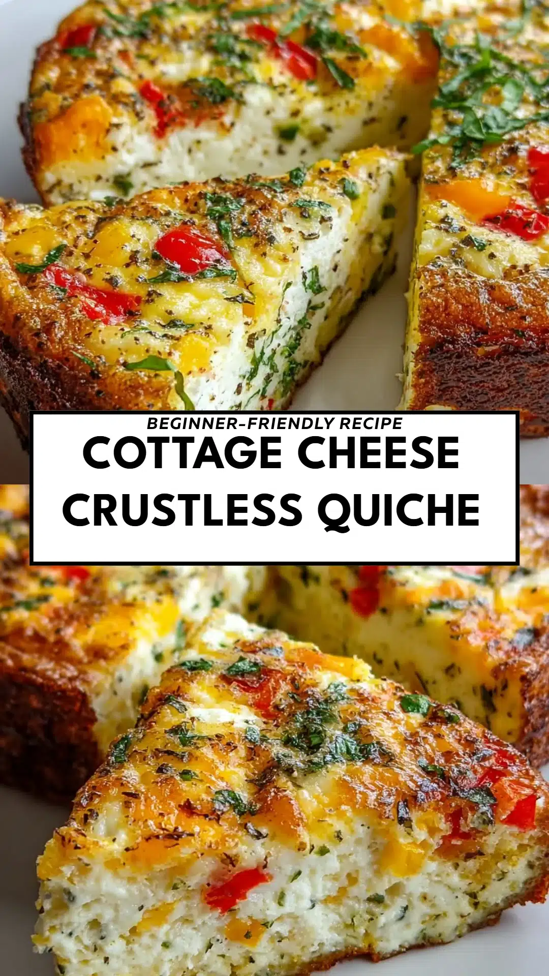 Cottage Cheese Crustless Quiche