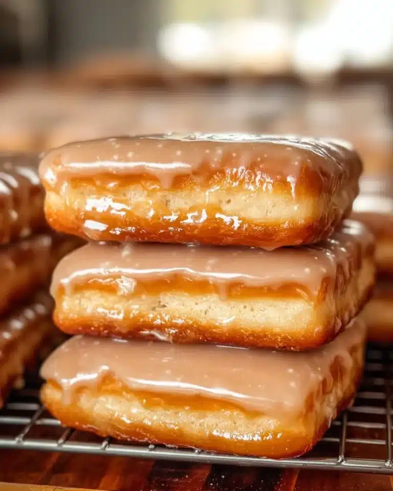 Delicious crispy homemade maple bars with a sweet glaze