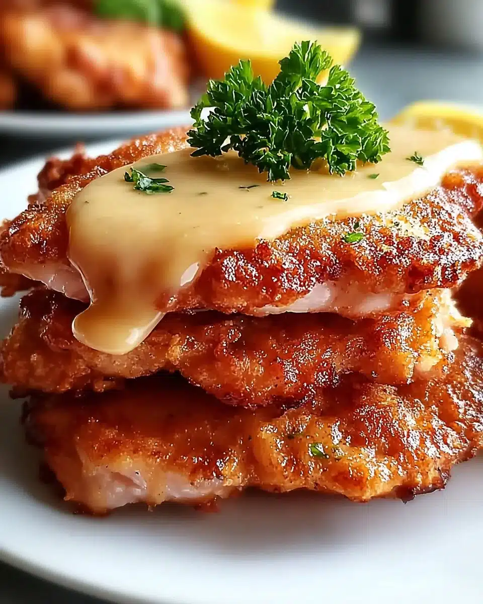 Crispy Malibu Chicken served with a side of fresh vegetables