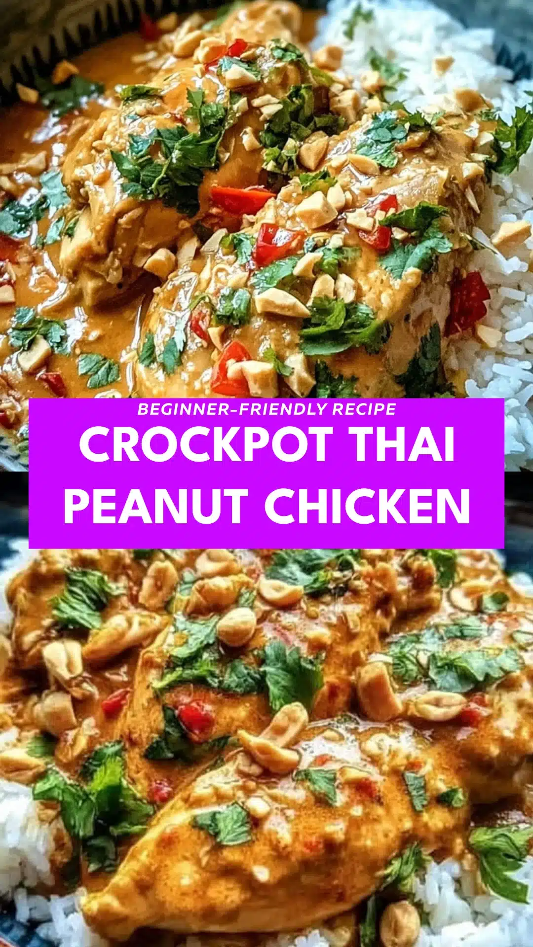 Crockpot Thai Peanut Chicken