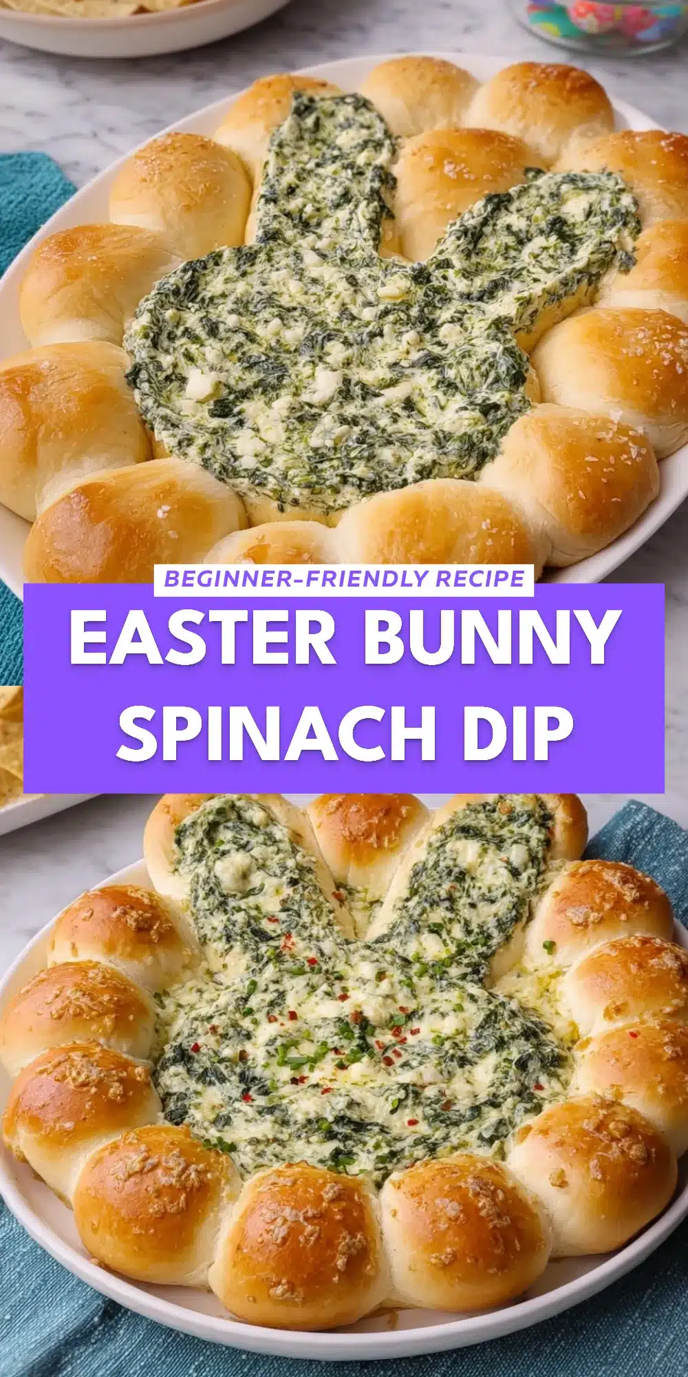Easter Bunny Spinach Dip