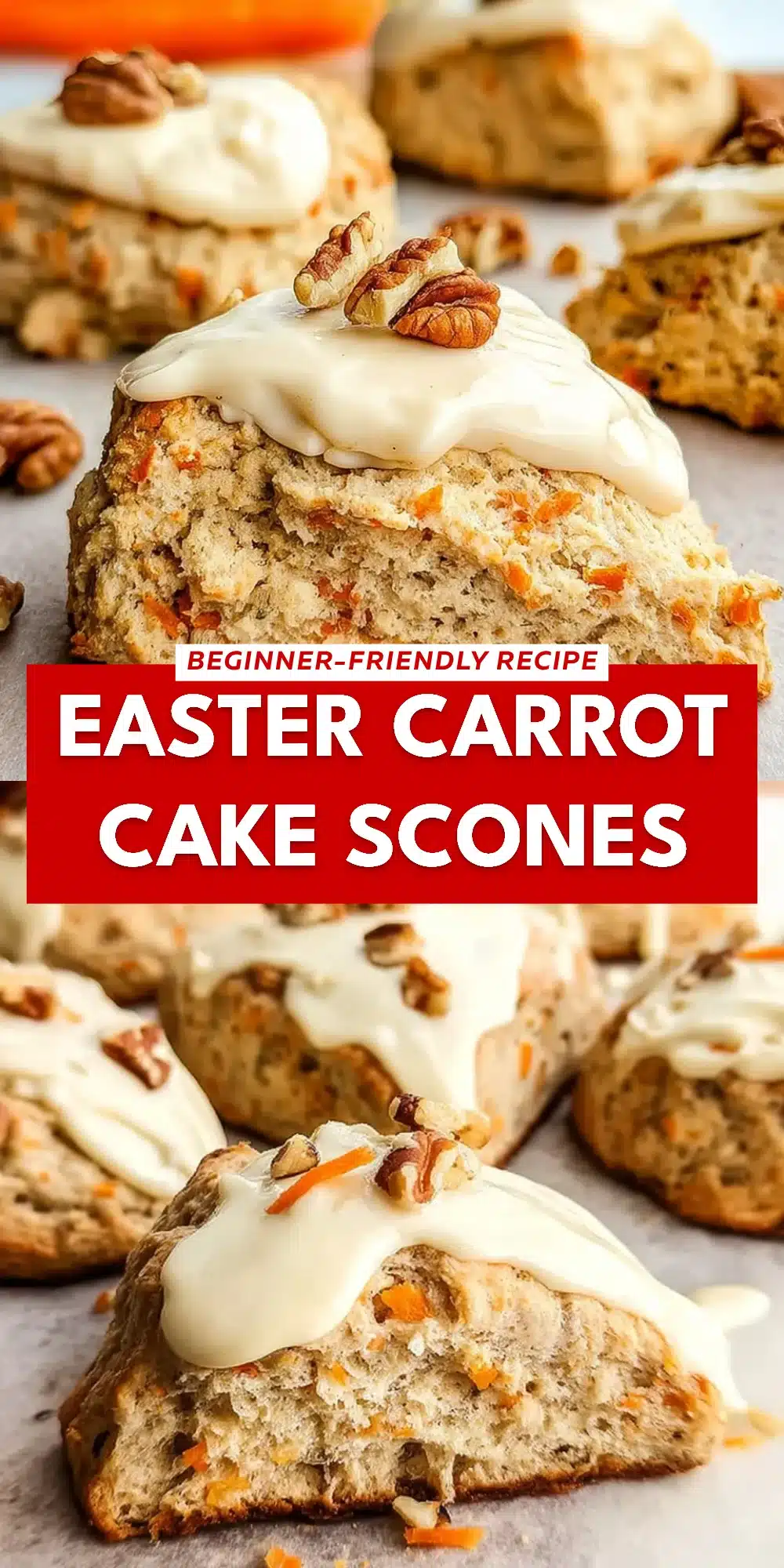 Easter Carrot Cake Scones
