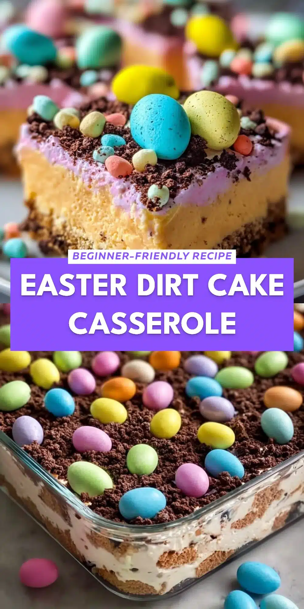 Easter Dirt Cake Casserole