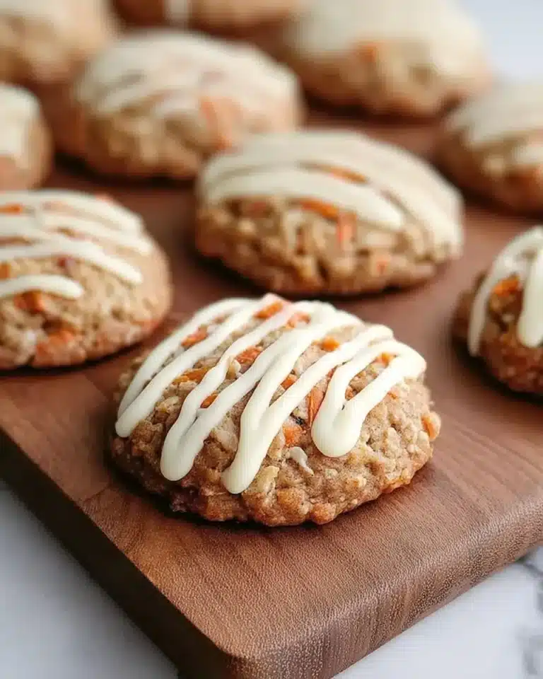 Easter Sourdough Carrot Cake Cookies on a decorative plate