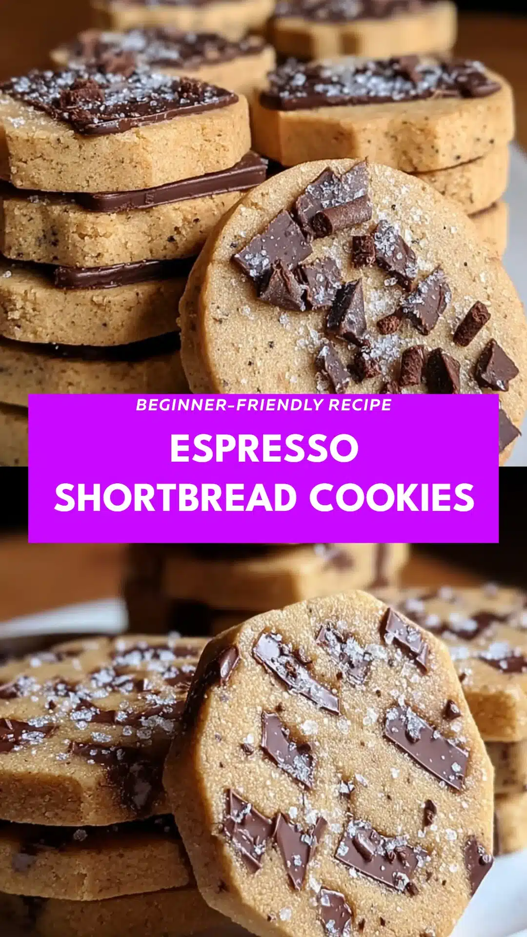 Espresso Shortbread Cookies