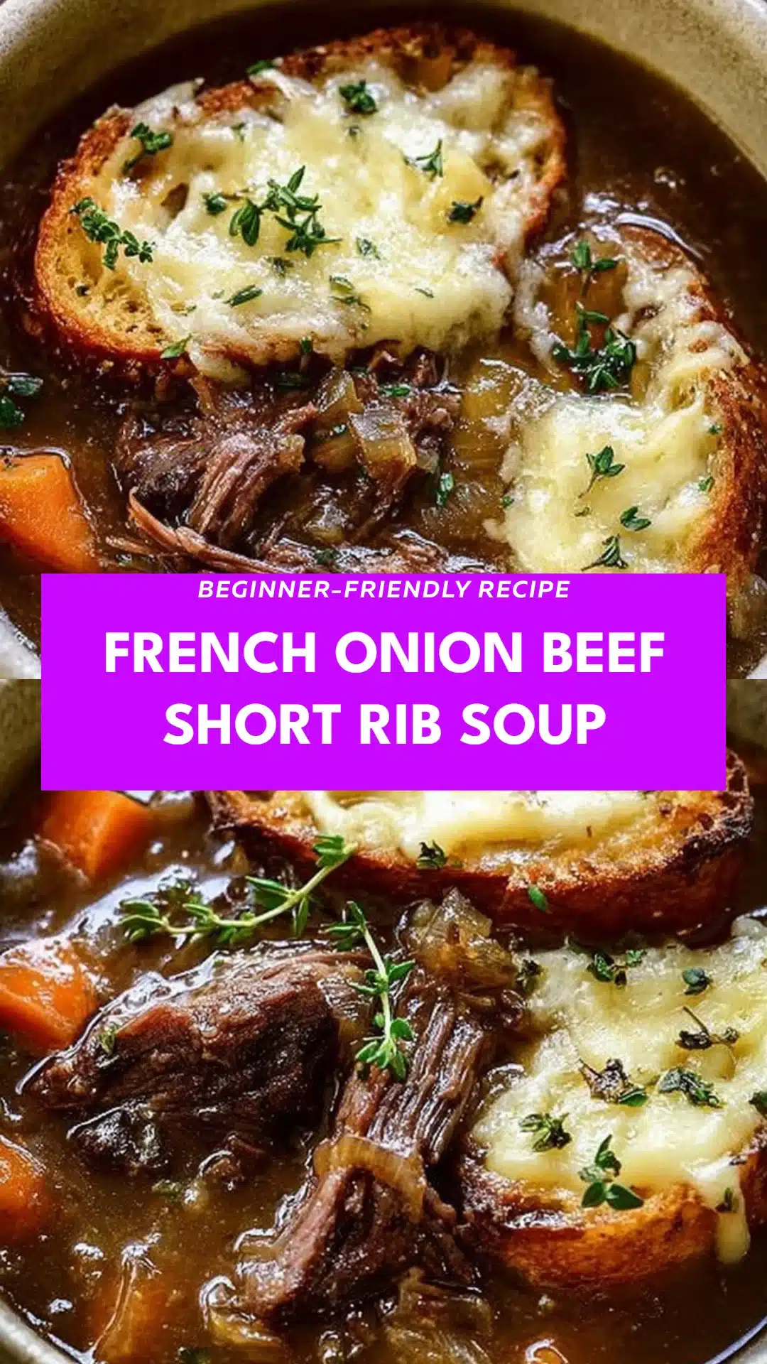 French Onion Beef Short Rib Soup