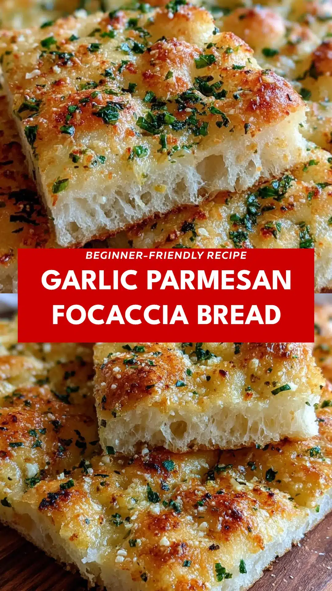 Garlic Parmesan Focaccia Bread