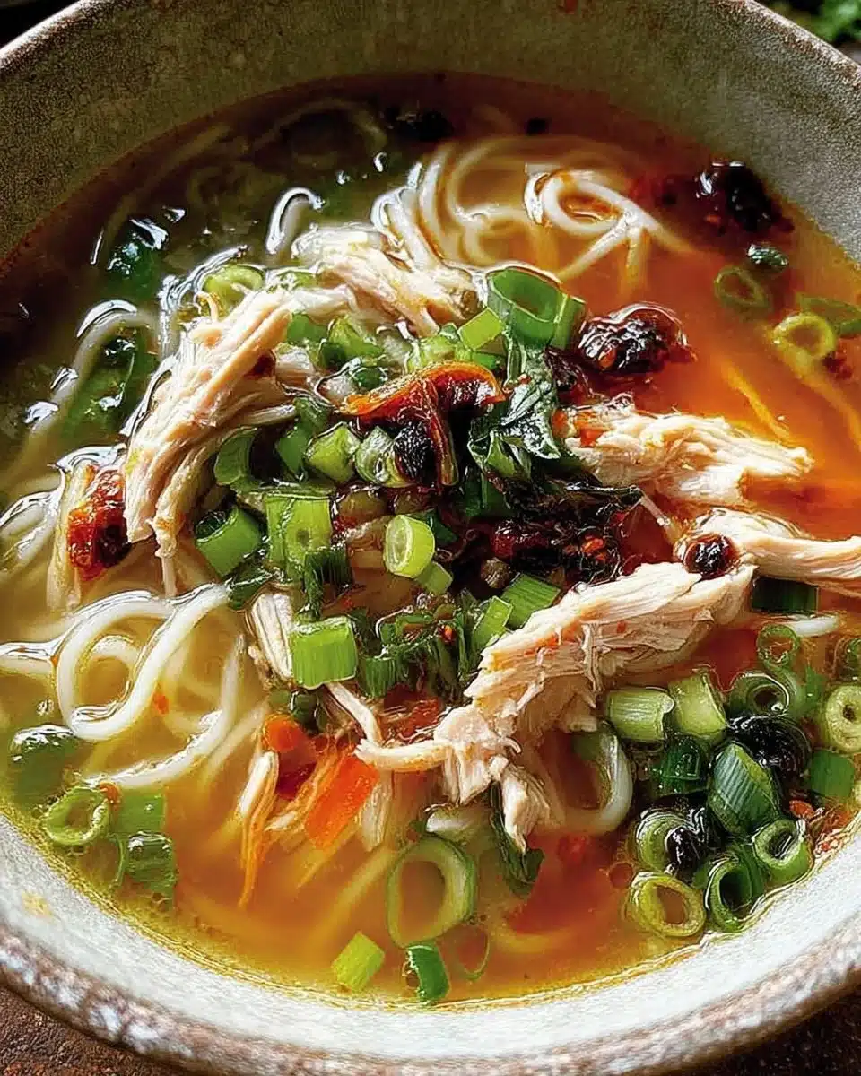 Ginger Garlic Chicken Noodle Soup