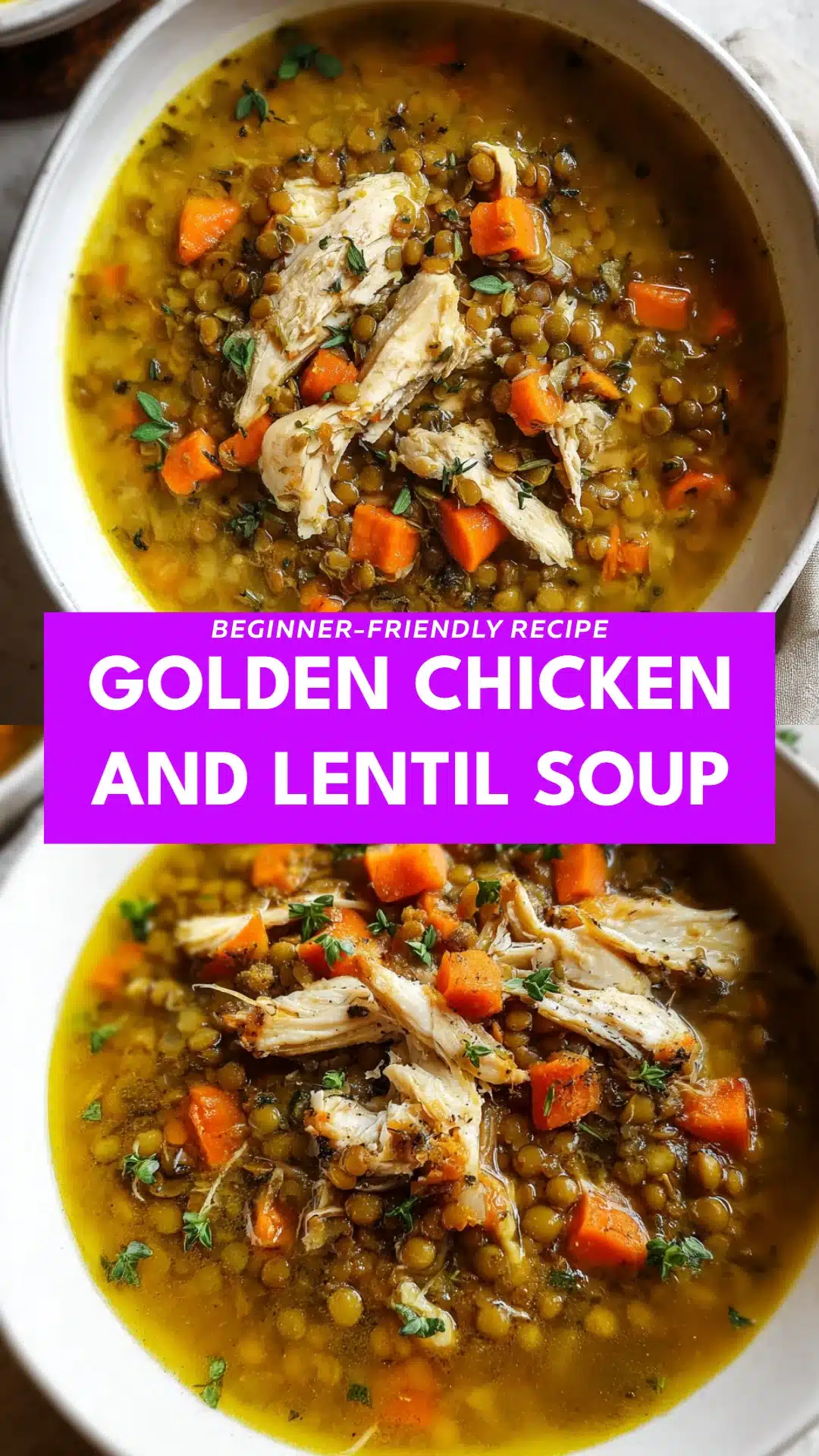 Golden Chicken and Lentil Soup