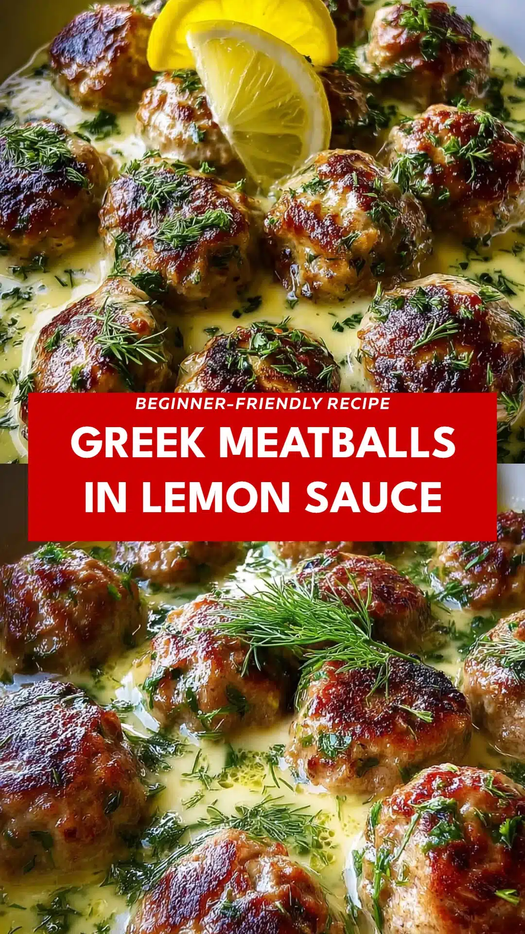 Greek Meatballs in Lemon Sauce