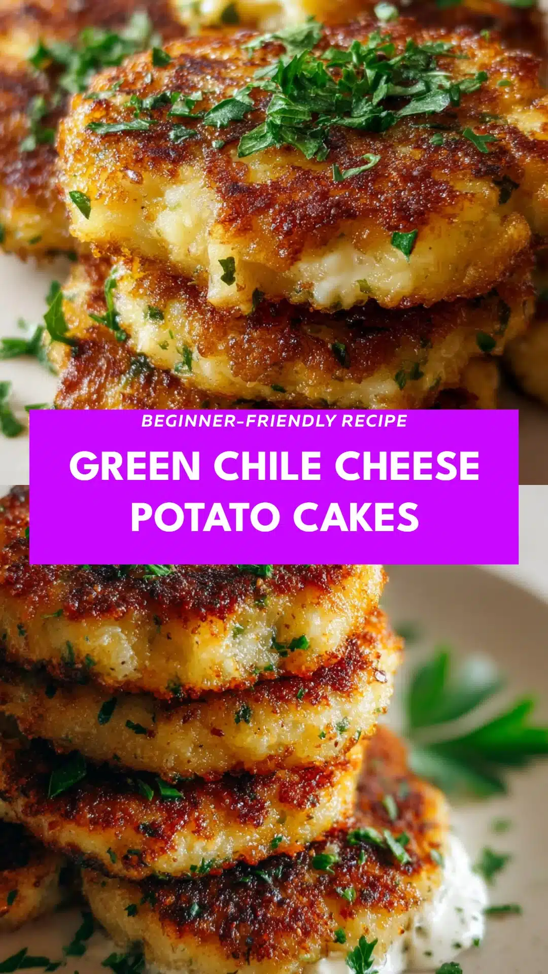 Green Chile Cheese Potato Cakes