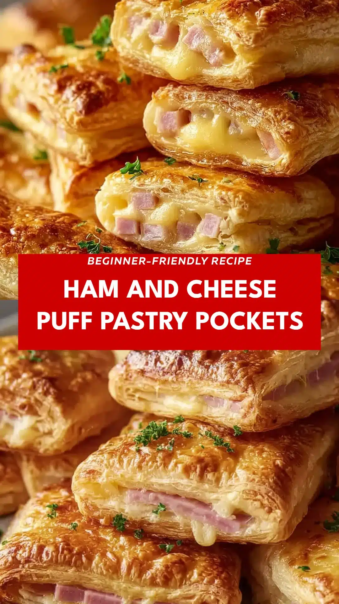Ham and Cheese Puff Pastry Pockets